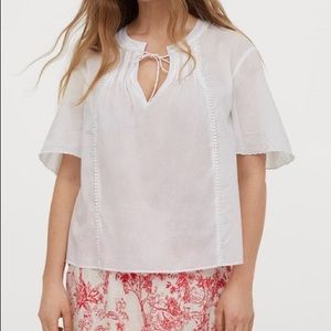 NWT H&M White Cecilia Top, Sz. S